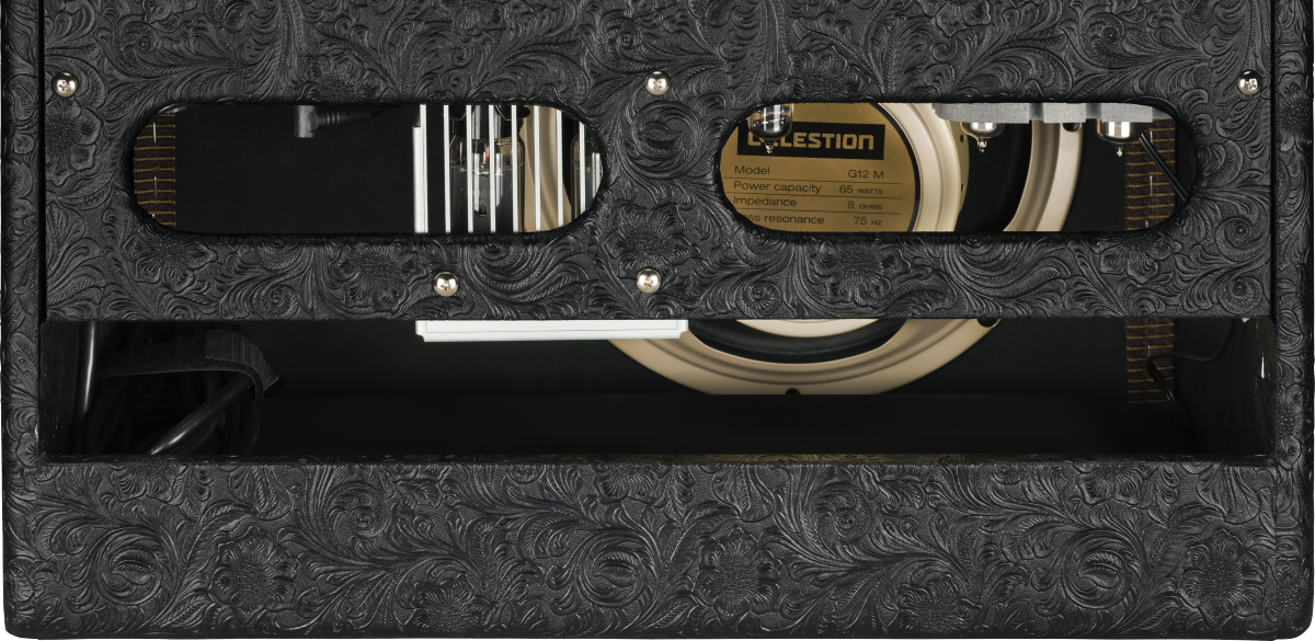 Fender Hot Rod Deluxe 30th Anniversary - Black Western w/ Brown/Gold