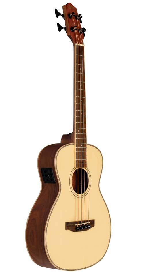 Lanikai Spruce Solid Top Morado Back and Sides Bass A/E Ukulele