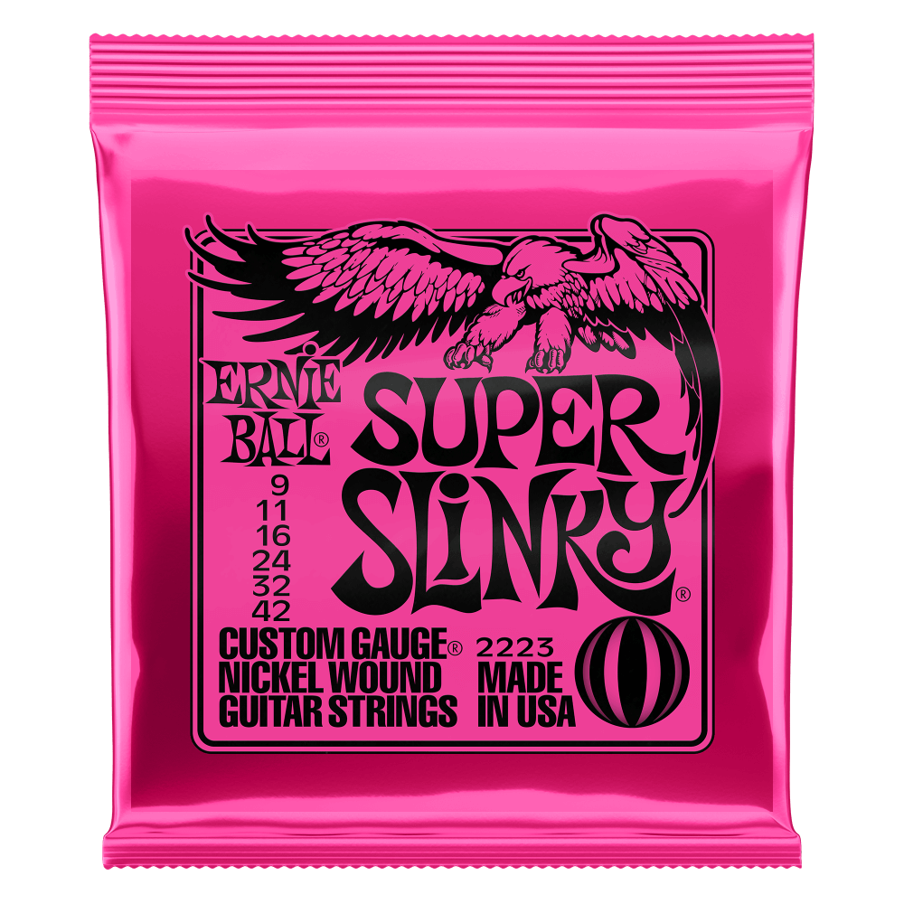 Ernie Ball P02223 Super Slinky Electric Guitar Strings Nickel Wound 9-42 (3-Pack)