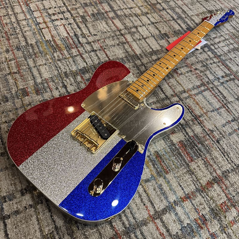 Fender Buck Owens Signature Telecaster - Red, Silver, and Blue Sparkle