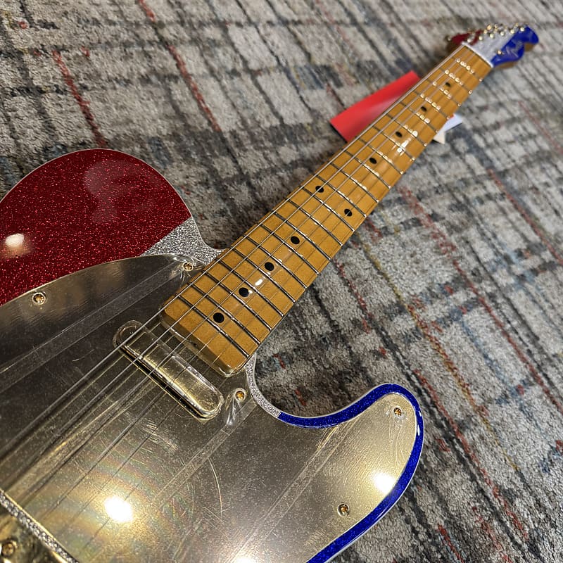 Fender Buck Owens Signature Telecaster - Red, Silver, and Blue Sparkle