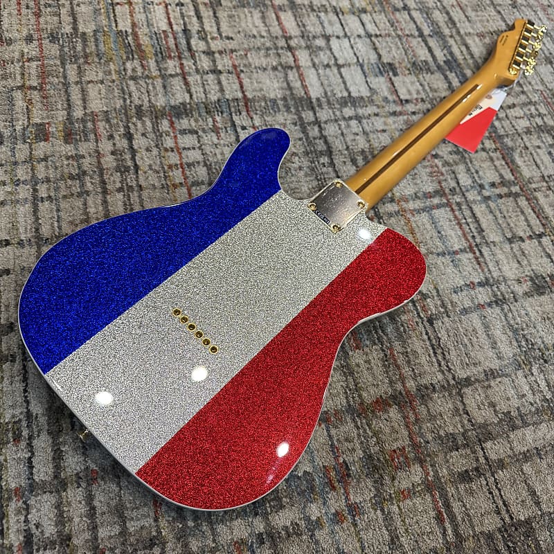Fender Buck Owens Signature Telecaster - Red, Silver, and Blue Sparkle