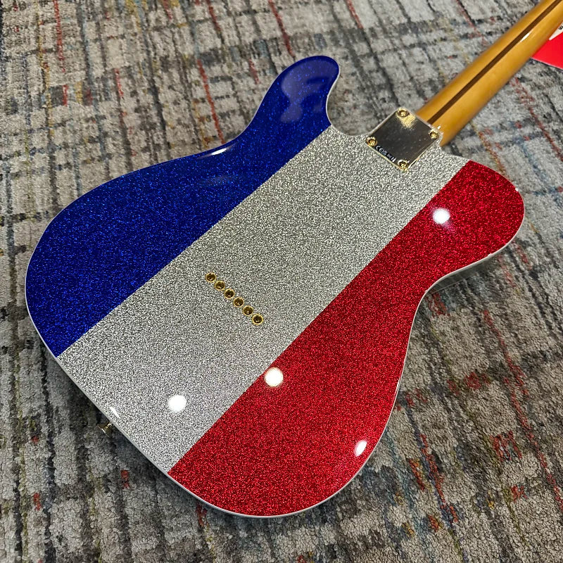 Fender Buck Owens Signature Telecaster - Red, Silver, and Blue Sparkle