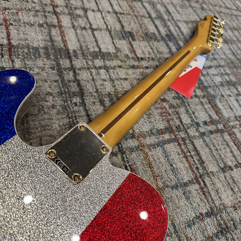 Fender Buck Owens Signature Telecaster - Red, Silver, and Blue Sparkle