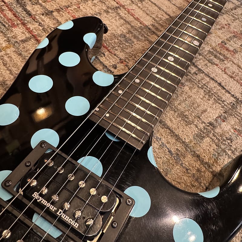 USED Kramer NightSwan - Black w/ Blue Polka Dot