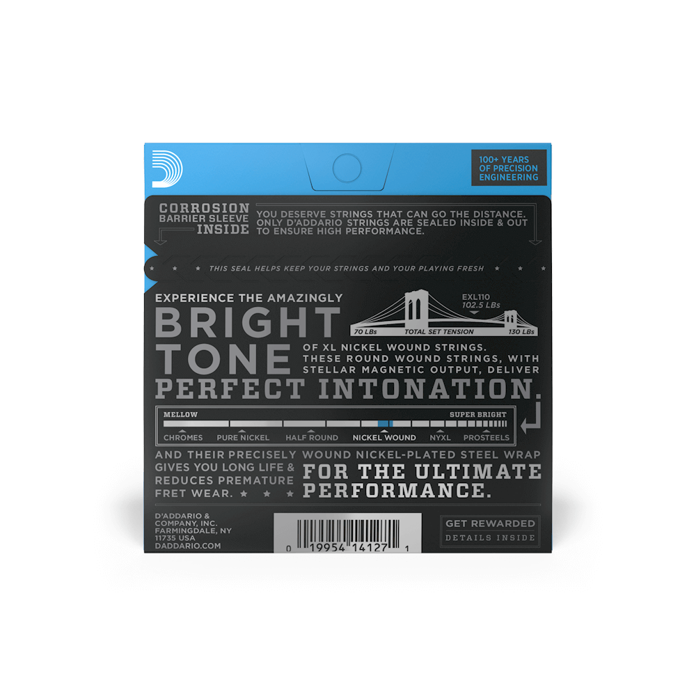 D'Addario EXL110 Regular Light Electric Guitar Strings 10-46 (3-Pack)