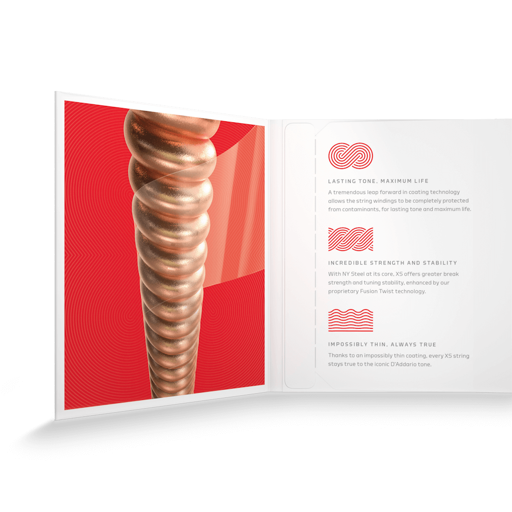 D'Addario XSAPB1356 Medium Coated Acoustic Guitar Strings 13-56 Phosphor Bronze (3-Pack)