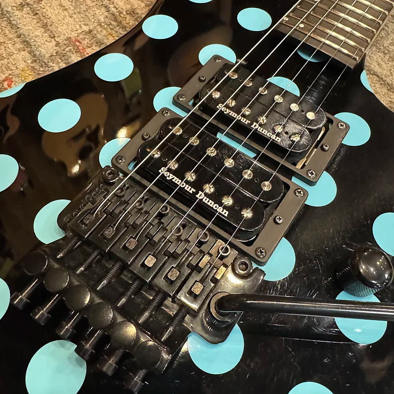 USED Kramer NightSwan - Black w/ Blue Polka Dot