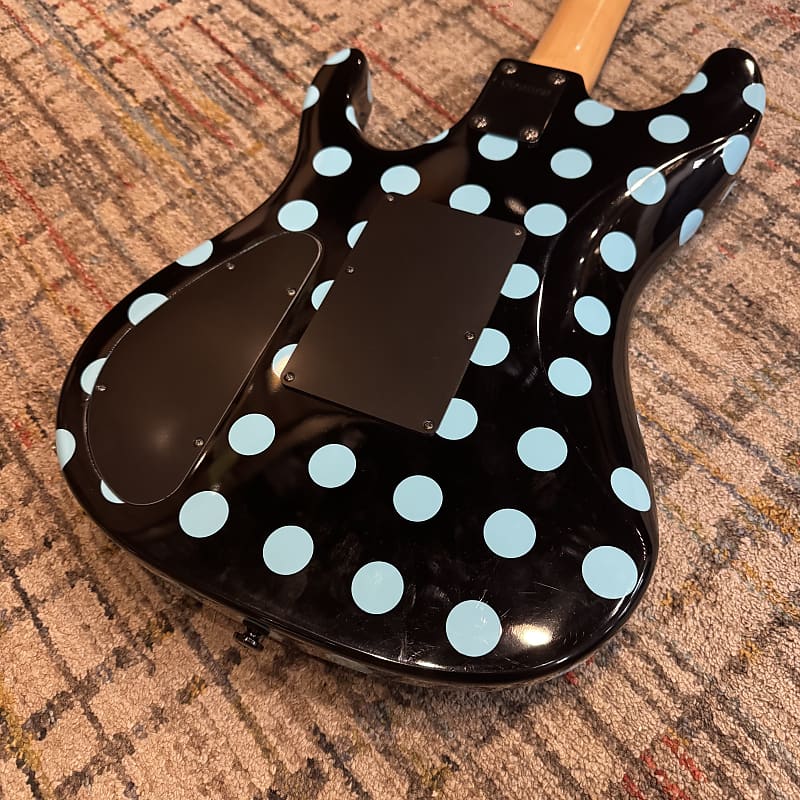 USED Kramer NightSwan - Black w/ Blue Polka Dot