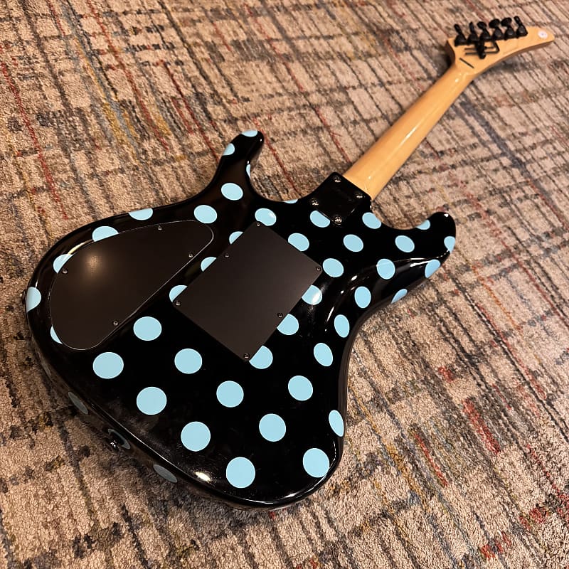 USED Kramer NightSwan - Black w/ Blue Polka Dot