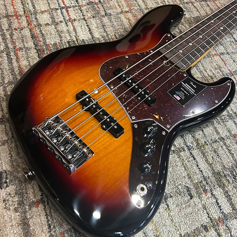 Fender American Professional II Jazz Bass V with Rosewood Fretboard - 3-Color Sunburst