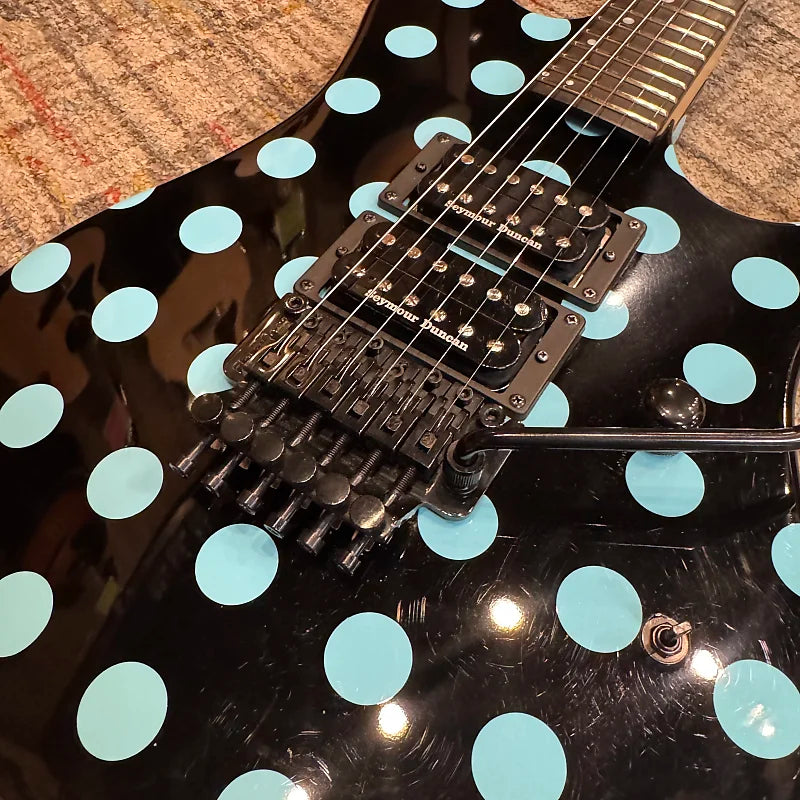 USED Kramer NightSwan - Black w/ Blue Polka Dot