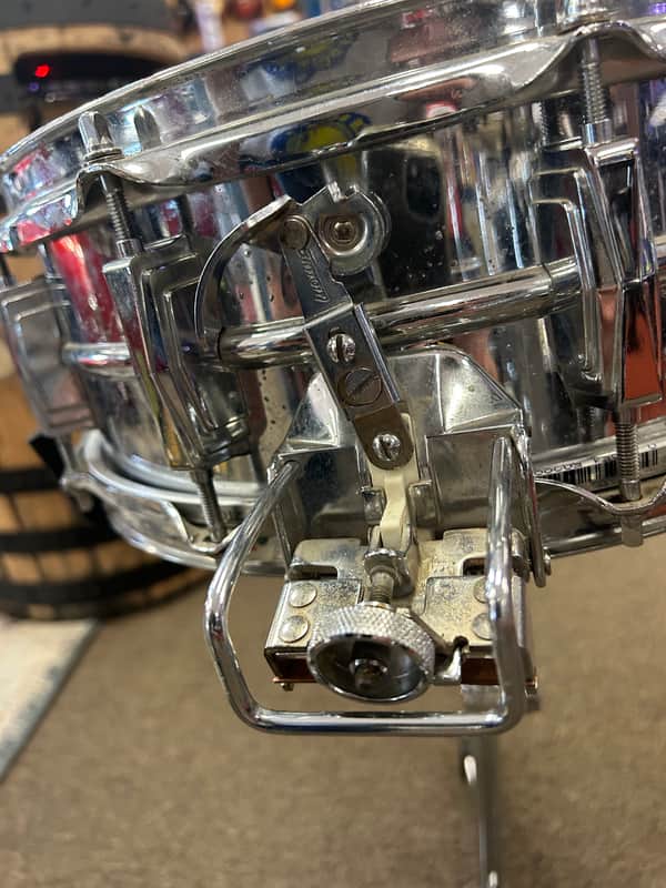 USED Ludwig LM410 Super-Sensitive 5x14" 10-Lug Aluminum Snare Drum