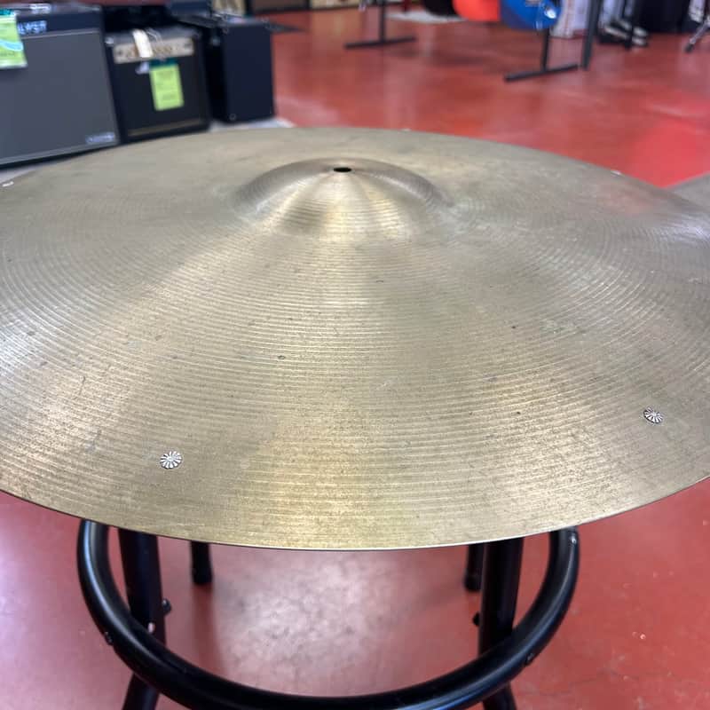 USED Vintage Paiste 22" Formula 602 "Pre Serial" Medium Ride  w/ Rivets