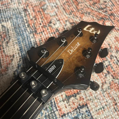 USED ESP LTD H-1001FR W/ Case - Black Natural Burst