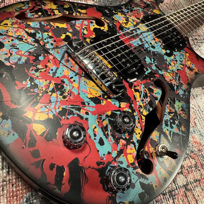 Paul Reed Smith SE LTD Ed Sheeran Signature Hollowbody I Piezo Baritone w/ Gig Bag and Hand Signed Print- Cosmic Splash
