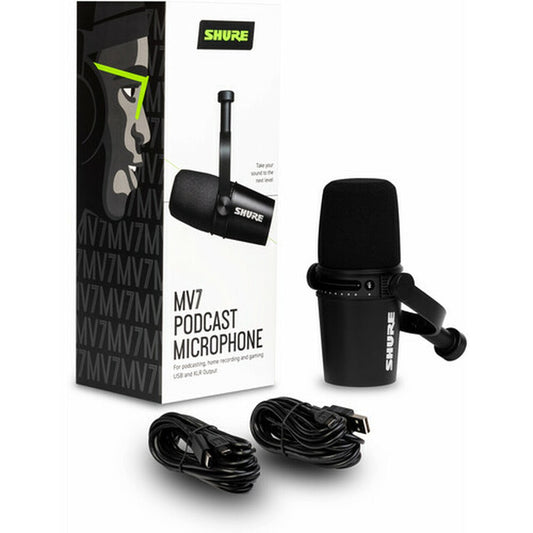 Shure MV7 Mobile Dynamic Microphone w/ USB and XLR - Black