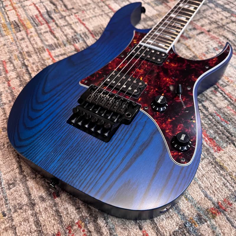 Ibanez RG653DX-TDF Prestige w/ Case - Transparent Deep Blue Flat