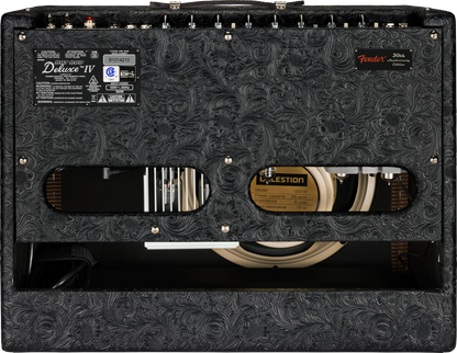 Fender Hot Rod Deluxe 30th Anniversary - Black Western w/ Brown/Gold