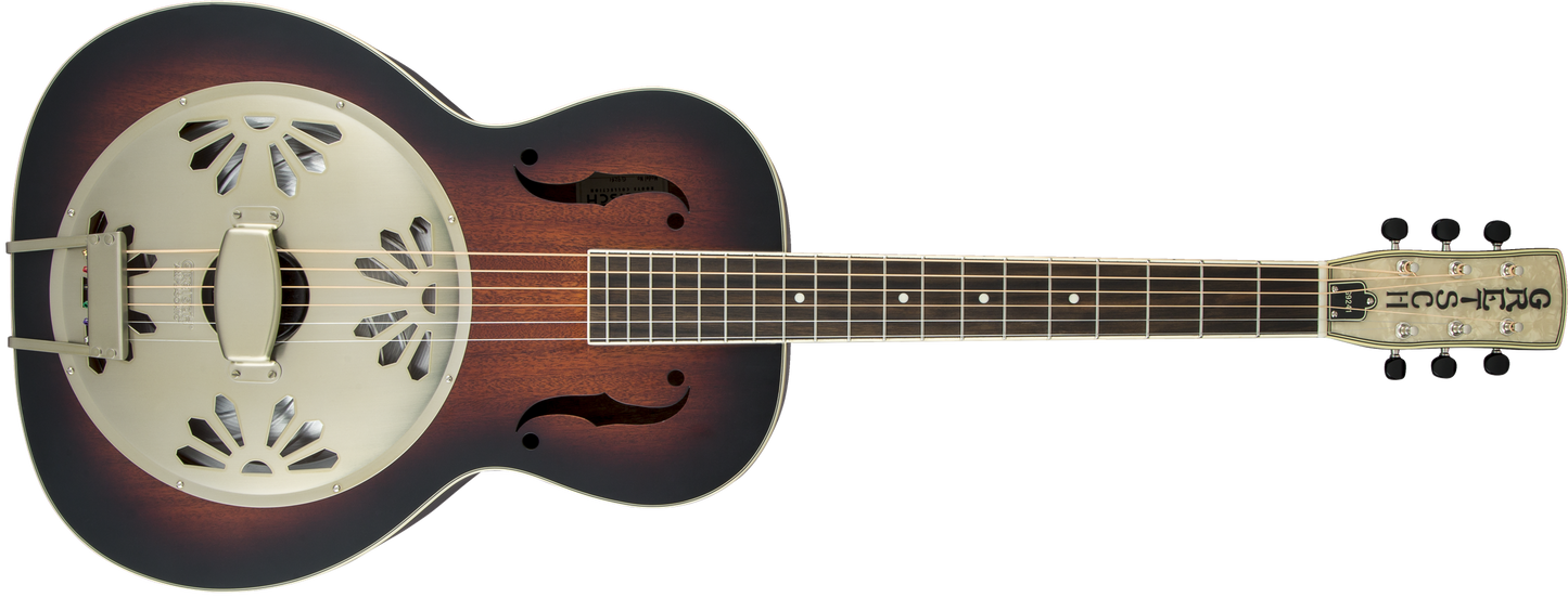 Gretsch G9241 Round Neck Alligator Biscuit Resonator w/pickup - 2-Color Sunburst
