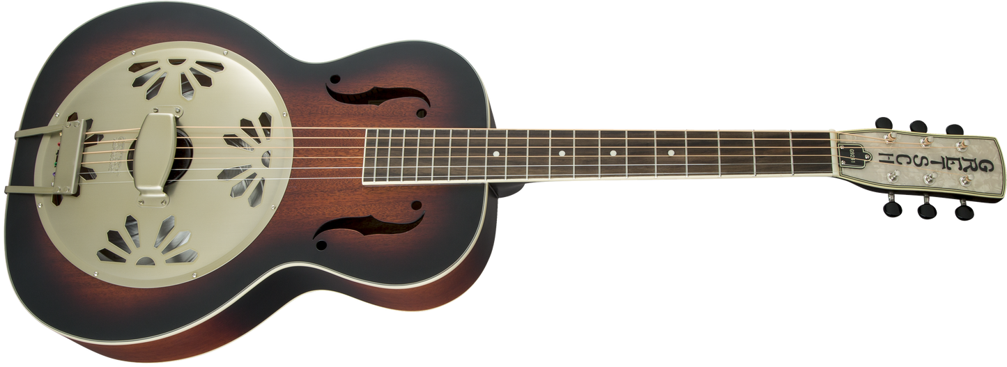 Gretsch G9241 Round Neck Alligator Biscuit Resonator w/pickup - 2-Color Sunburst