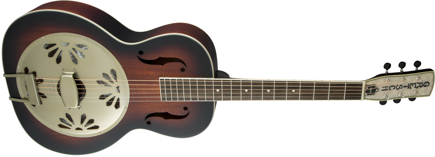 Gretsch G9241 Round Neck Alligator Biscuit Resonator w/pickup - 2-Color Sunburst