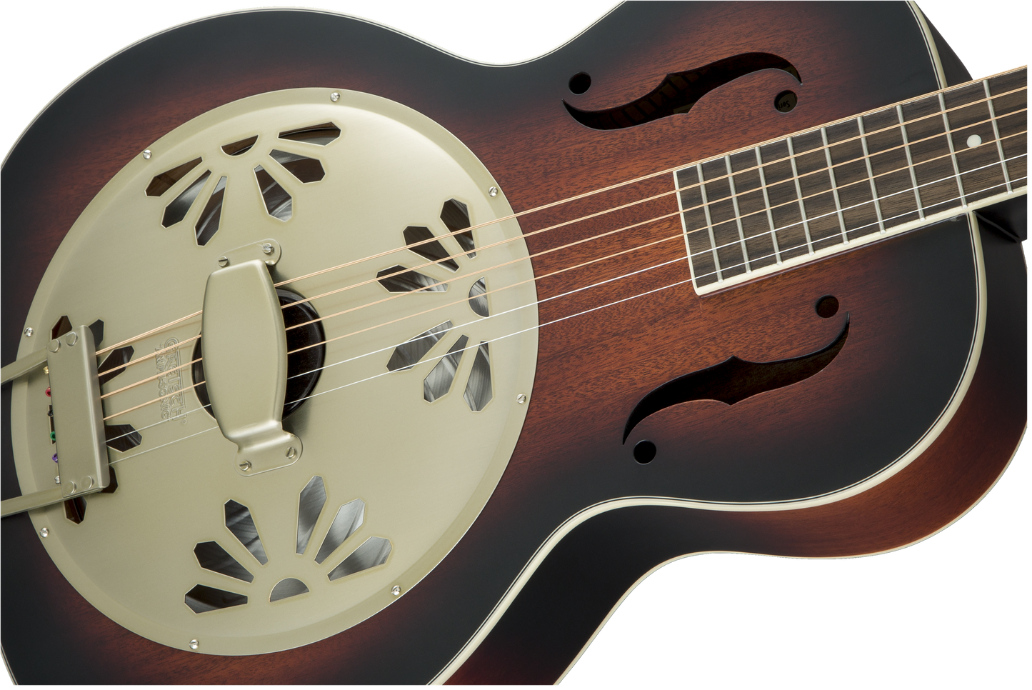 Gretsch G9241 Round Neck Alligator Biscuit Resonator w/pickup - 2-Color Sunburst