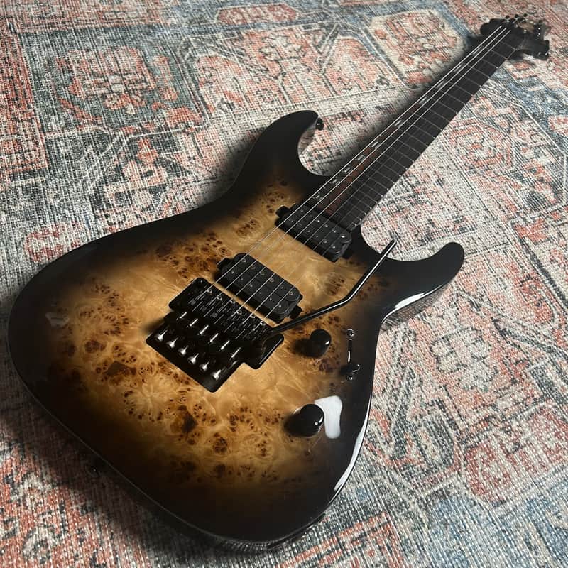USED ESP LTD H-1001FR W/ Case - Black Natural Burst