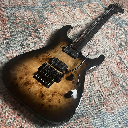 USED ESP LTD H-1001FR W/ Case - Black Natural Burst