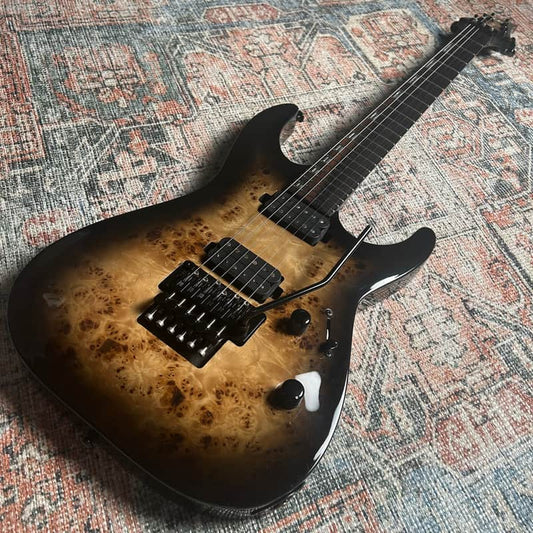 USED ESP LTD H-1001FR W/ Case - Black Natural Burst