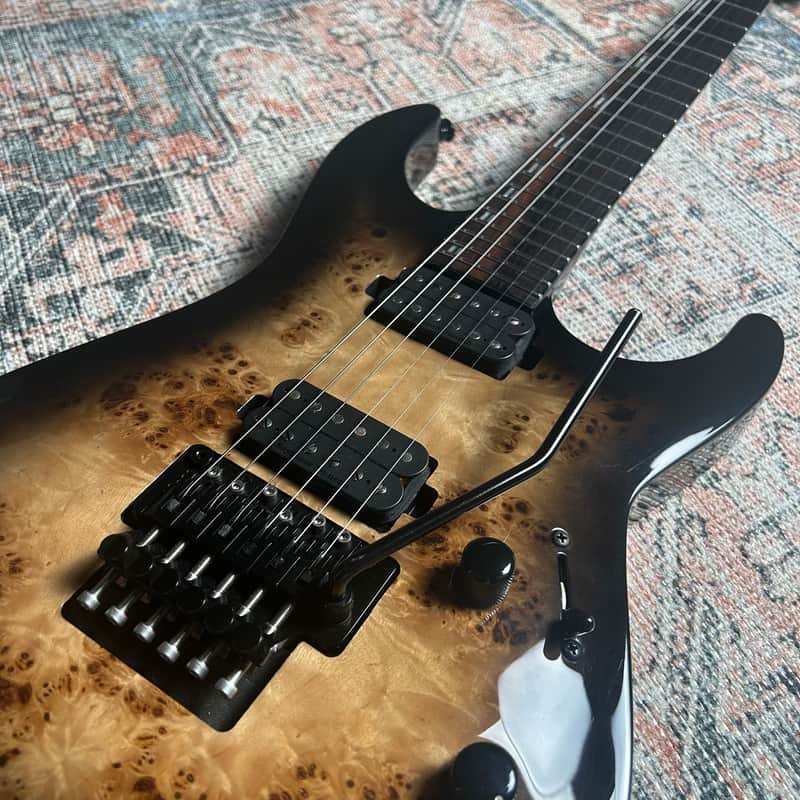 USED ESP LTD H-1001FR W/ Case - Black Natural Burst