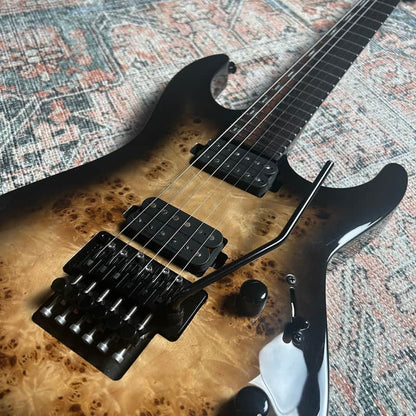USED ESP LTD H-1001FR W/ Case - Black Natural Burst