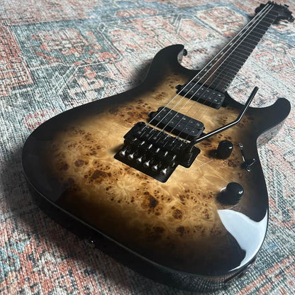 USED ESP LTD H-1001FR W/ Case - Black Natural Burst
