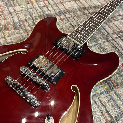 USED Ibanez AS73-TCR Artcore Semi-Hollow w/Case - Transparent Cherry Red