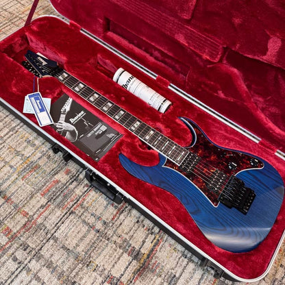 Ibanez RG653DX-TDF Prestige w/ Case - Transparent Deep Blue Flat