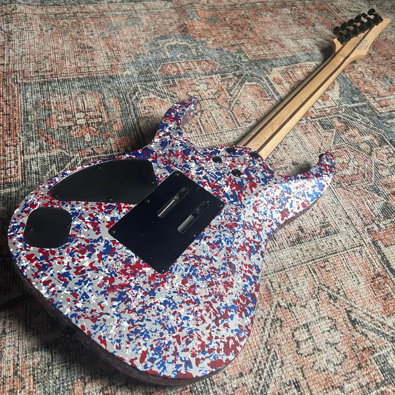 Ibanez 250th USA Anniversary RGR6A250 w/Case - Red, White and Blue Splatter
