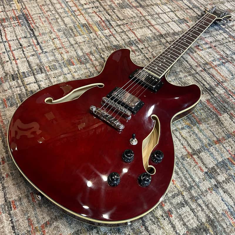 USED Ibanez AS73-TCR Artcore Semi-Hollow w/Case - Transparent Cherry Red
