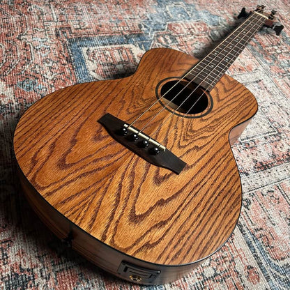 USED Lanikai OA-EBU Oak Ukulele Bass w/ Fishman Clasica II Preamp & Gigbag