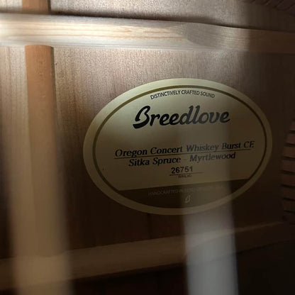 USED Breedlove Oregon Concerto CE w/Case - Whiskey Burst