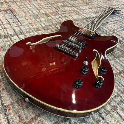 USED Ibanez AS73-TCR Artcore Semi-Hollow w/Case - Transparent Cherry Red