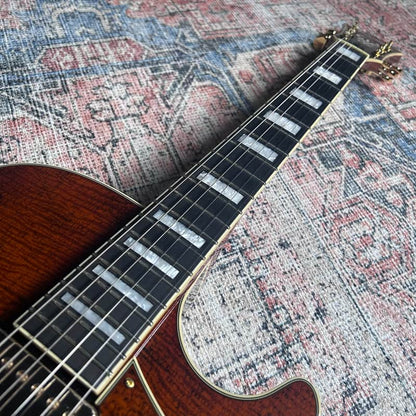 Ibanez Artcore Expressionist AG95MG Mango Top Semi-hollow Electric Guitar - Dark Amber