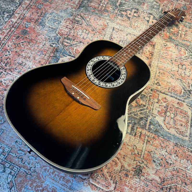 Ovation CC11 Celebrity Vintage Acoustic Guitar – Sunburst w/ Original Case