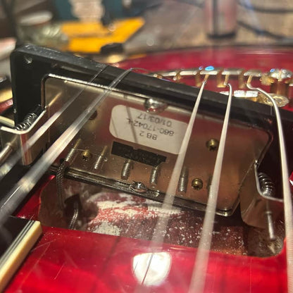 USED Ibanez AM93-TRS Artcore with BurstBuckers W/Case - Transparent Red Sunburst