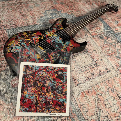 Paul Reed Smith SE LTD Ed Sheeran Signature Hollowbody I Piezo Baritone w/ Gig Bag and Hand Signed Print- Cosmic Splash