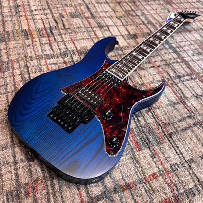 Ibanez RG653DX-TDF Prestige w/ Case - Transparent Deep Blue Flat