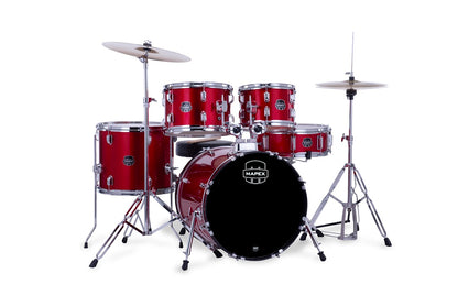 Mapex Comet Complete 5-Piece Drum Kit 10"/12"/14"/14"S/20"K w/ Cymbals and Hardware - Infra Red