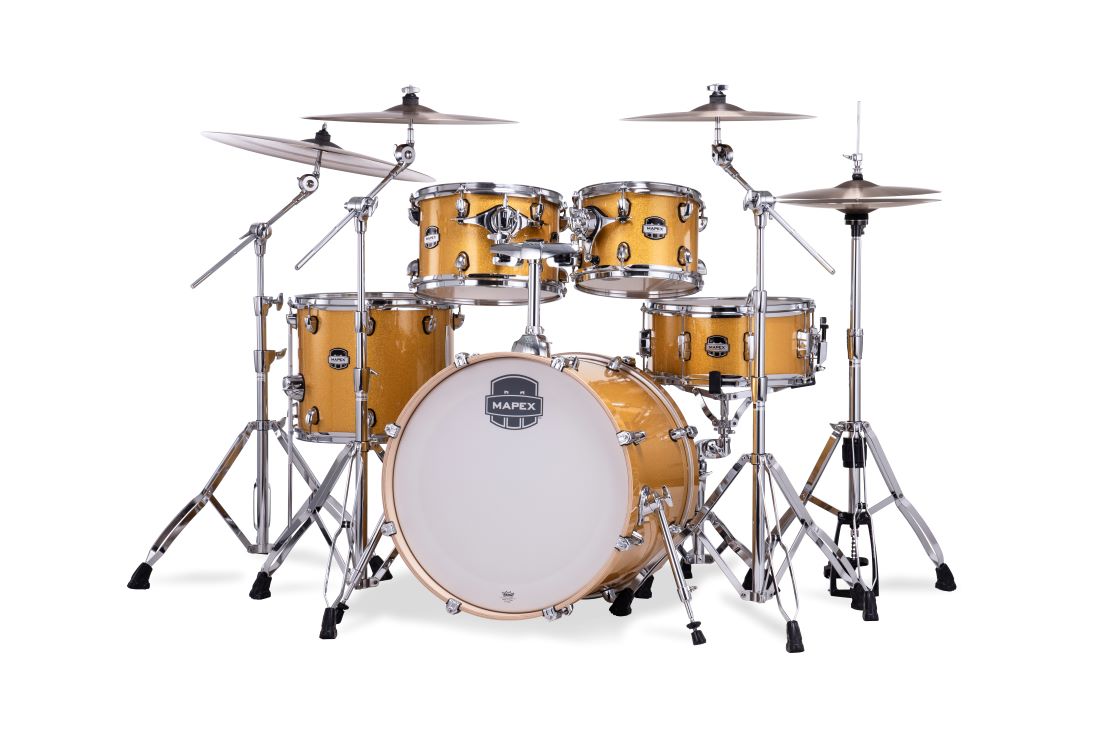 Mapex Mars Birch 5-Piece Fusion Shell Pack 10"/12"/14"/14"S/20"K – Sunflower Sparkle