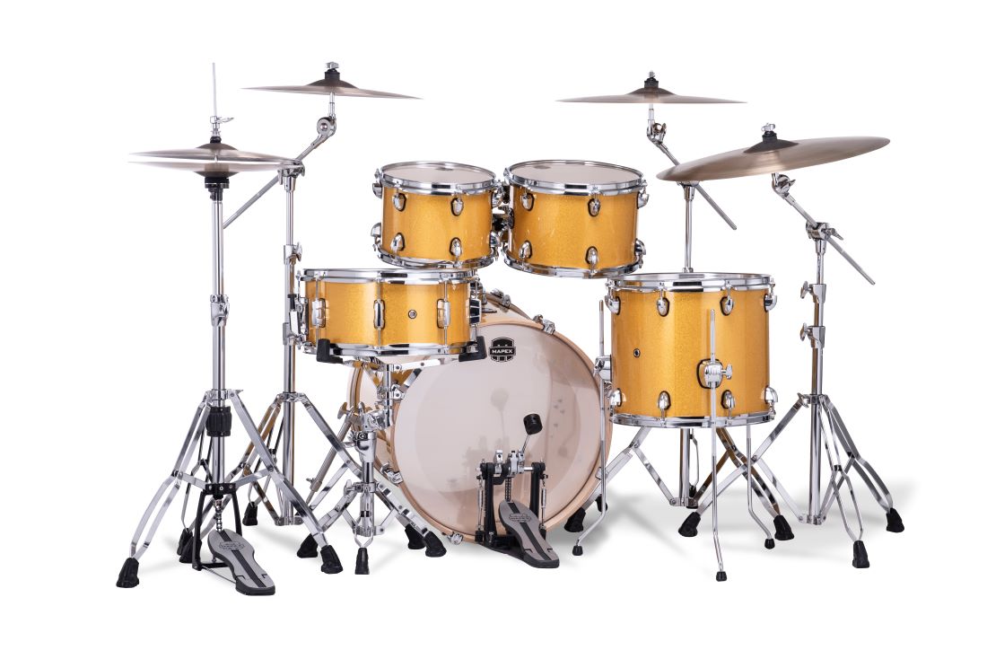 Mapex Mars Birch 5-Piece Fusion Shell Pack 10"/12"/14"/14"S/20"K – Sunflower Sparkle