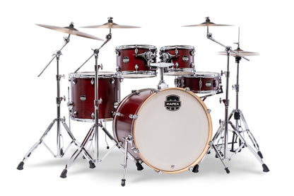 Mapex Mars Maple 5-Piece Rock Shell Pack 10"/12"/16"/14"S/22"K - Merlot Satin
