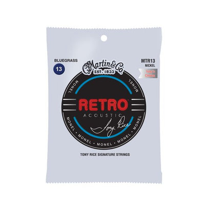 Martin MTR13 Medium Bluegrass Tony Rice's Choice Retro® Acoustic Guitar Strings Monel 13-56 (3-Pack)